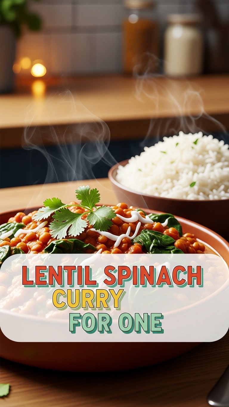 Lentil Spinach Curry For One