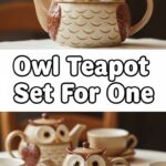 Owl Teapot Set For One