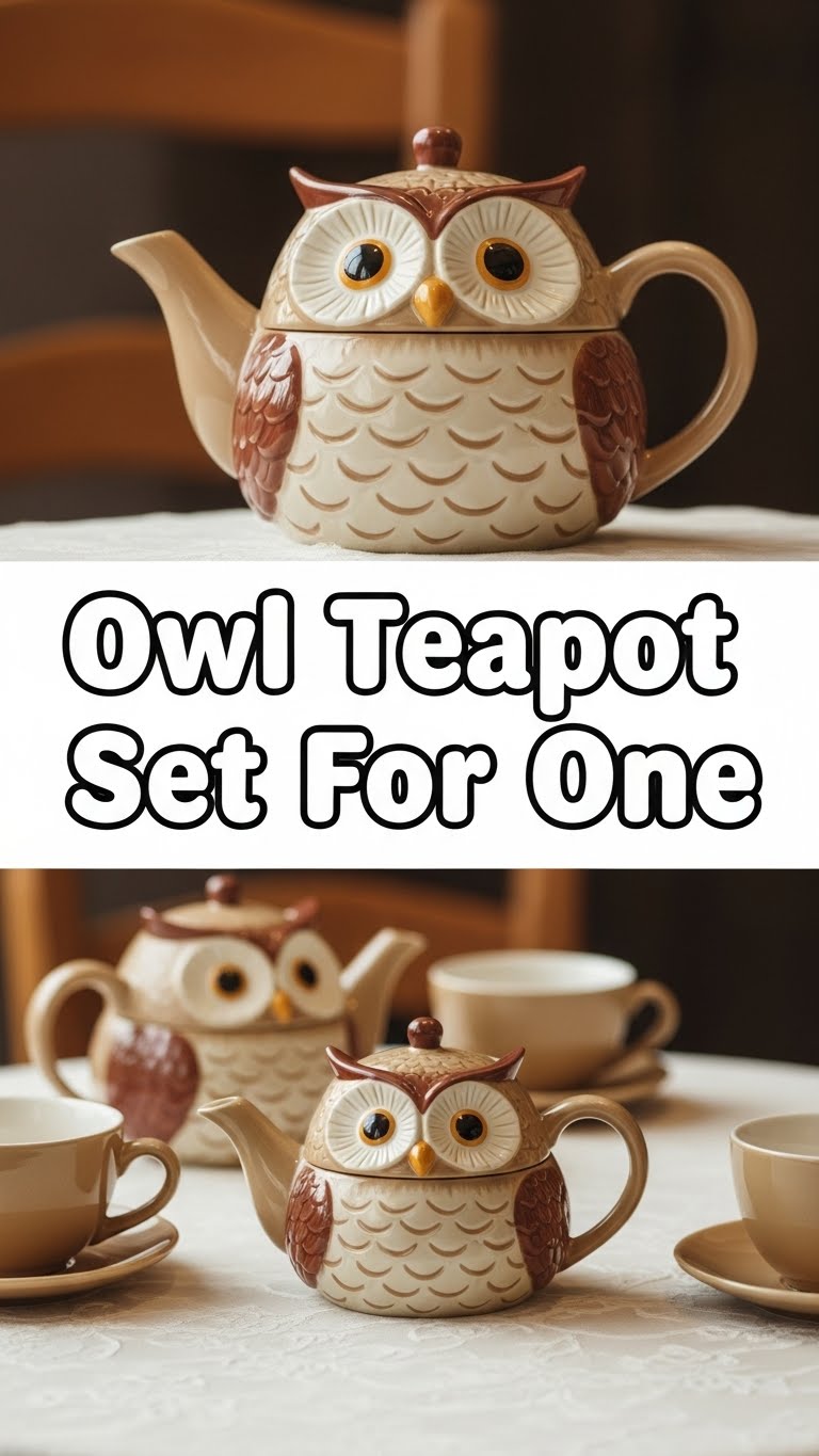 Owl Teapot Set For One