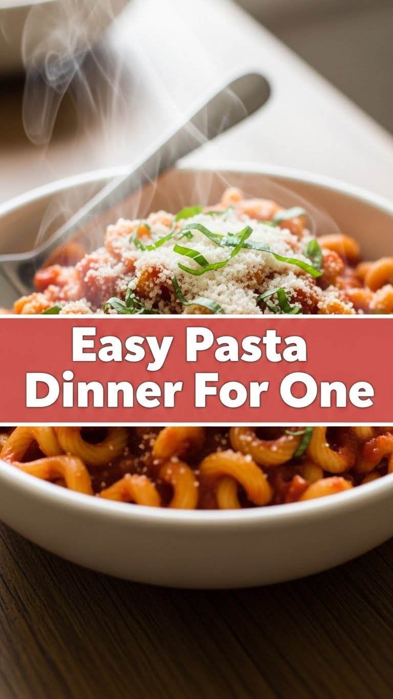 Easy Pasta Dinner For One