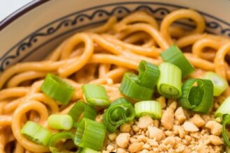 Asian Peanut Noodles For One