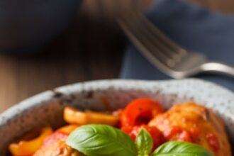 Chicken Cacciatore For One Person