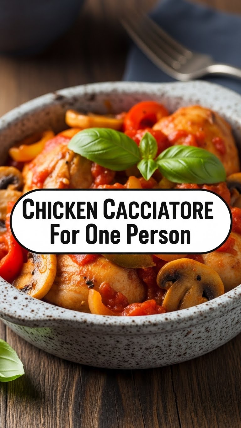 Chicken Cacciatore For One Person