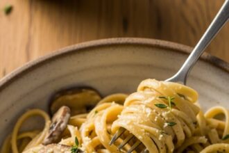 Effortless Mushroom Pasta For One