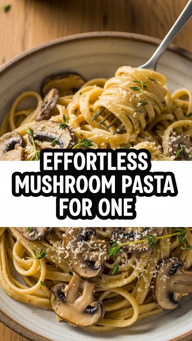 Effortless Mushroom Pasta For One