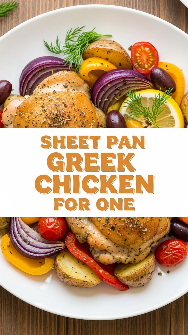 Sheet Pan Greek Chicken For One