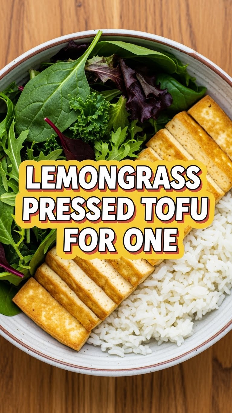 Lemongrass Pressed Tofu For One