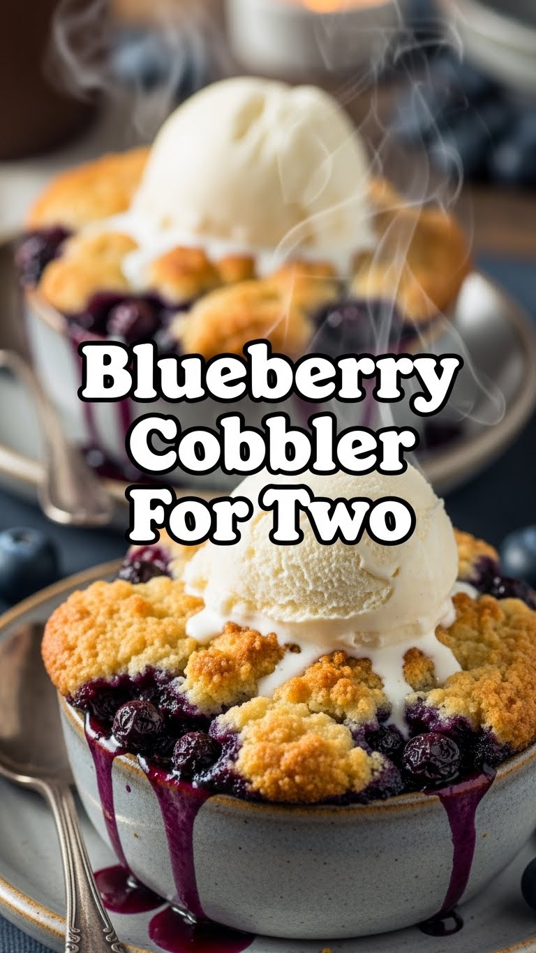 Blueberry Cobbler For Two