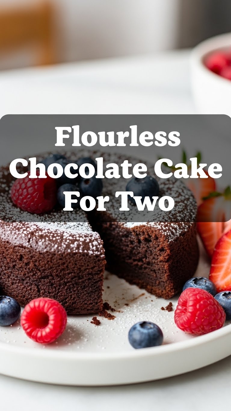 Flourless Chocolate Cake For Two