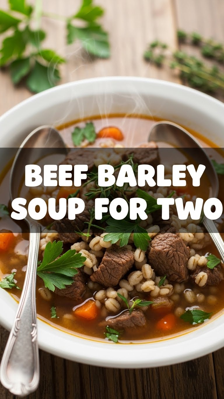 Beef Barley Soup For Two