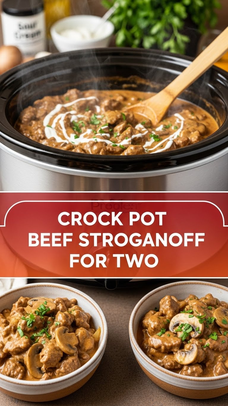 Crock Pot Beef Stroganoff For Two