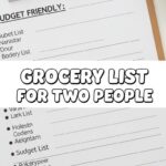Grocery List For Two People