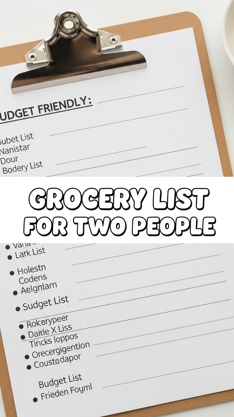 Grocery List For Two People