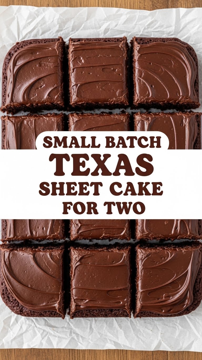 Small Batch Texas Sheet Cake For Two