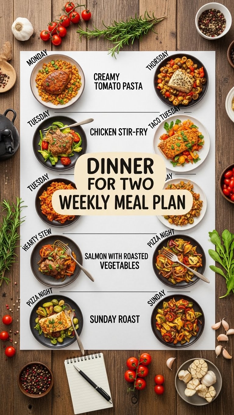 Dinner For Two Weekly Meal Plan