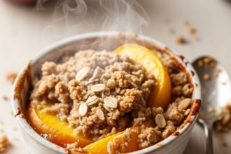 Easy Peach Crisp For Two