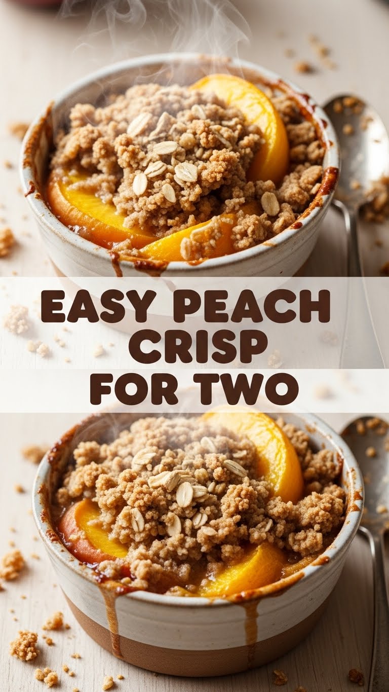 Easy Peach Crisp For Two