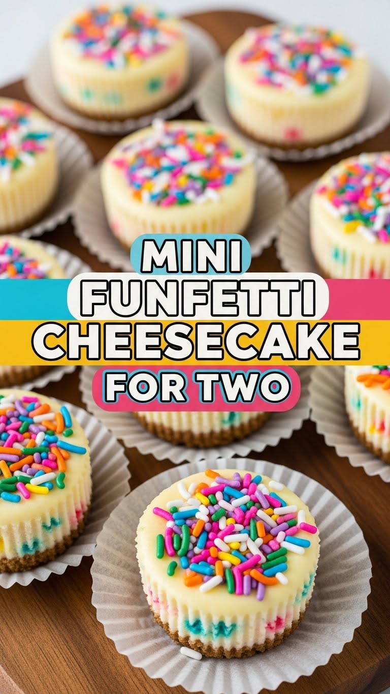 Mini Funfetti Cheesecake For Two