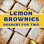Lemon Brownies Dessert For Two