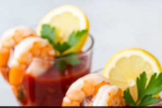 Roasted Shrimp Cocktail For Two