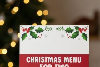 Christmas Menu For Two