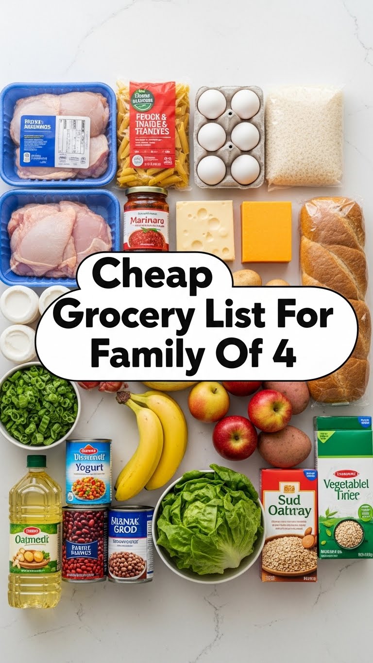 Cheap Grocery List For Family Of 4
