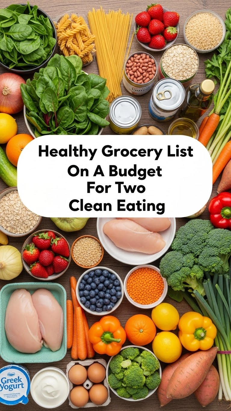 Healthy Grocery List On A Budget For Two Clean Eating