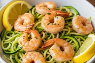 Shrimp Scampi Zoodles For Two