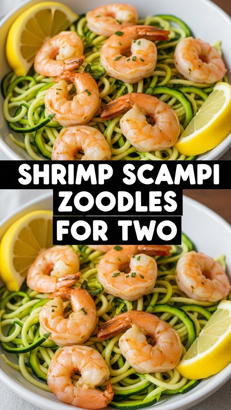 Shrimp Scampi Zoodles For Two