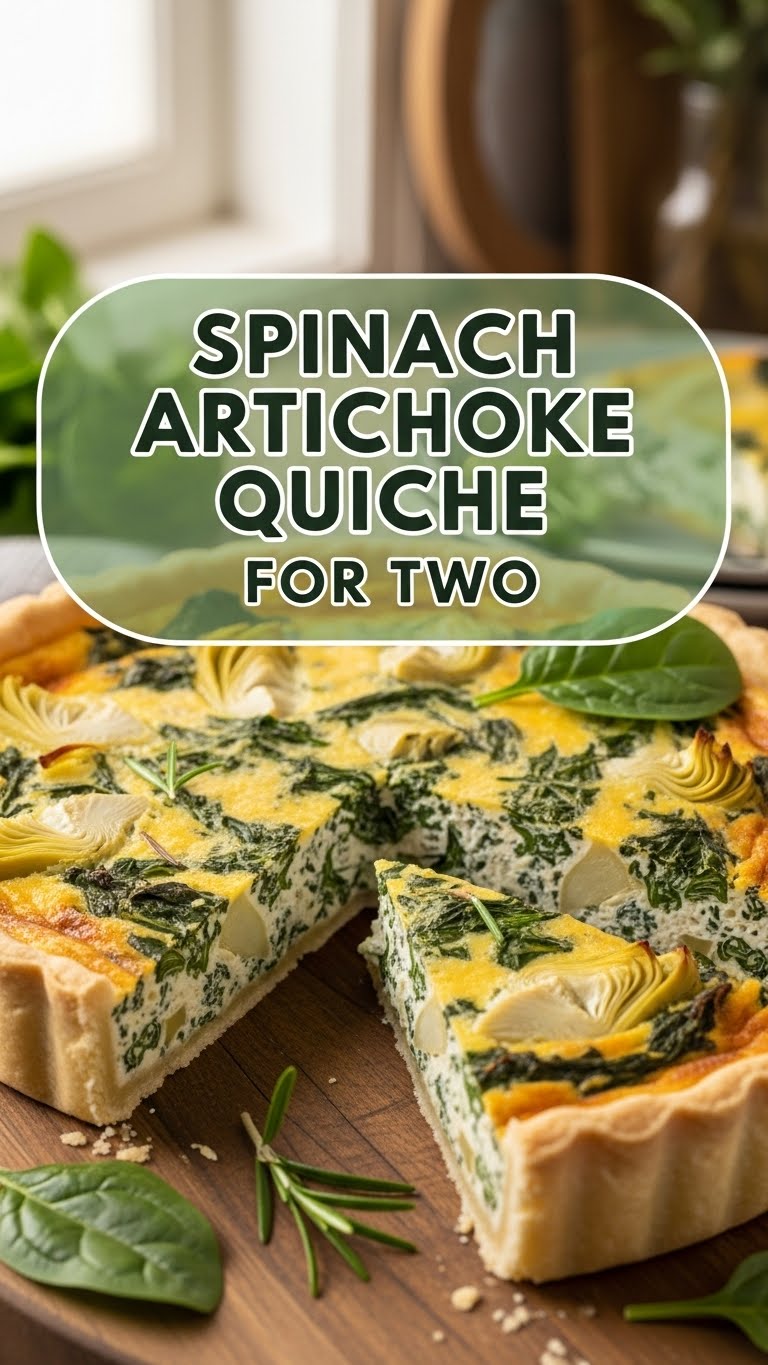 Spinach Artichoke Quiche For Two
