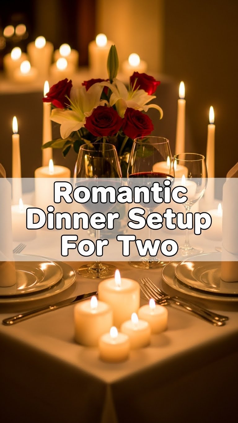 Romantic Dinner Setup For Two