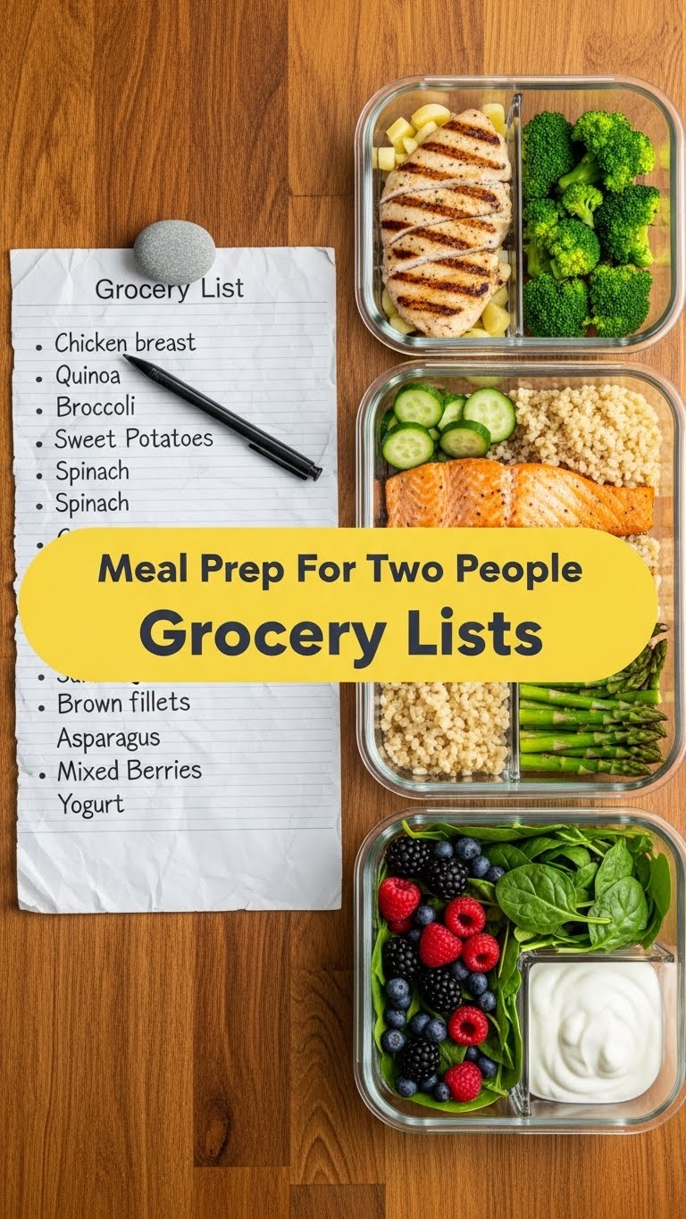 Meal Prep For Two People Grocery Lists