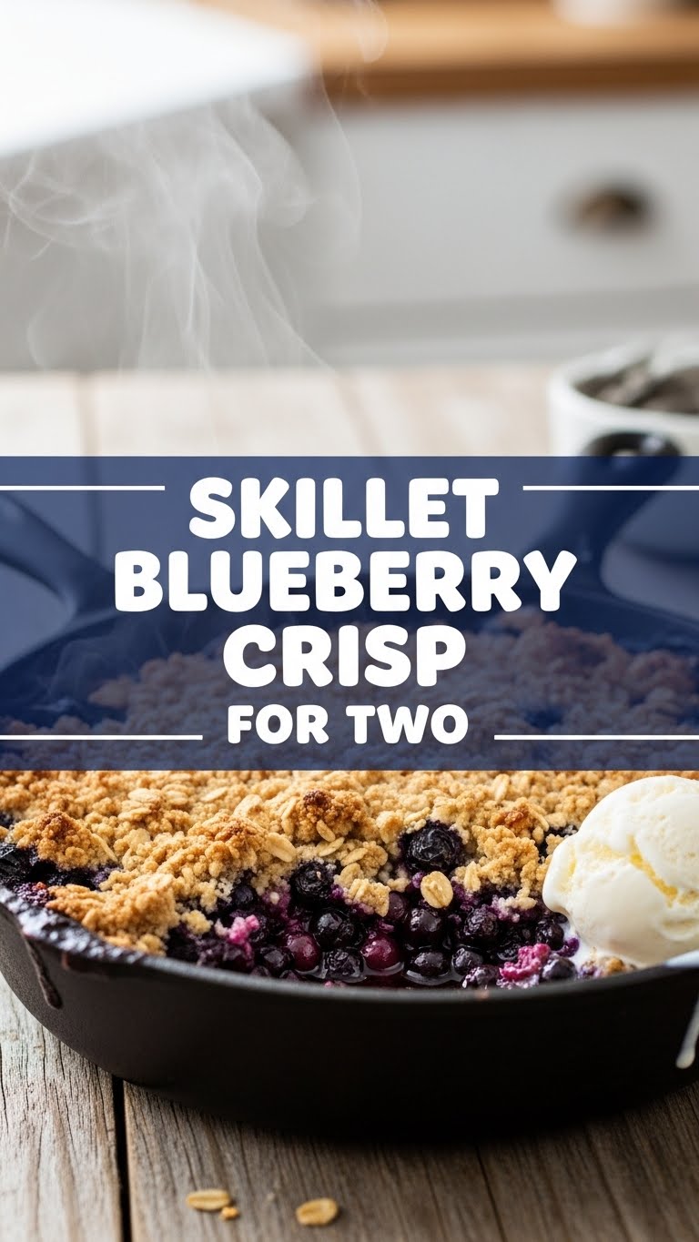 Skillet Blueberry Crisp For Two