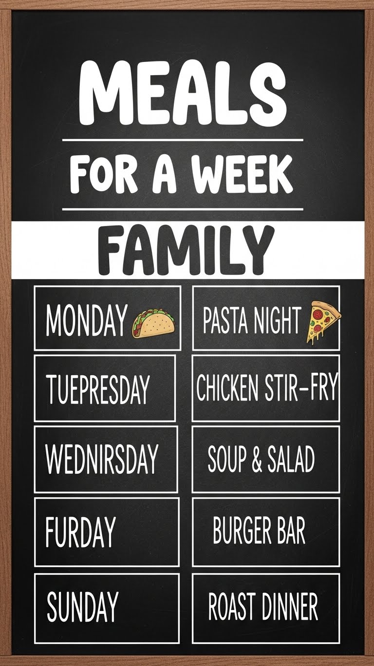 Meals For A Week Family