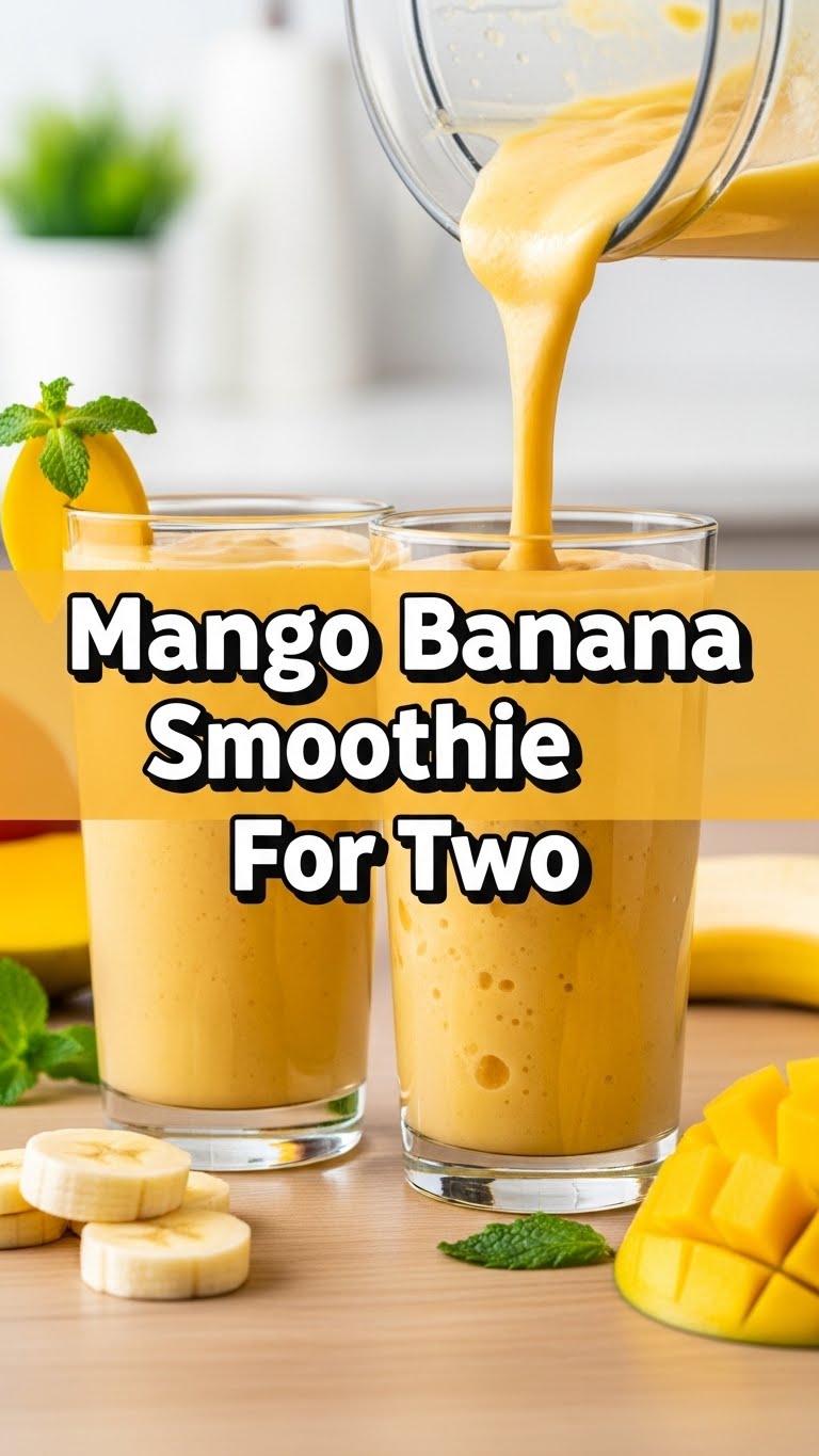 Mango Banana Smoothie For Two