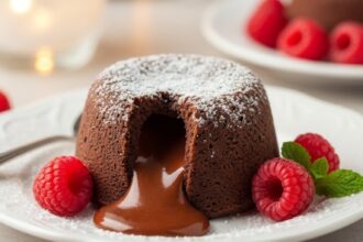 Molten Raspberry-Chocolate Lava Cakes For Two