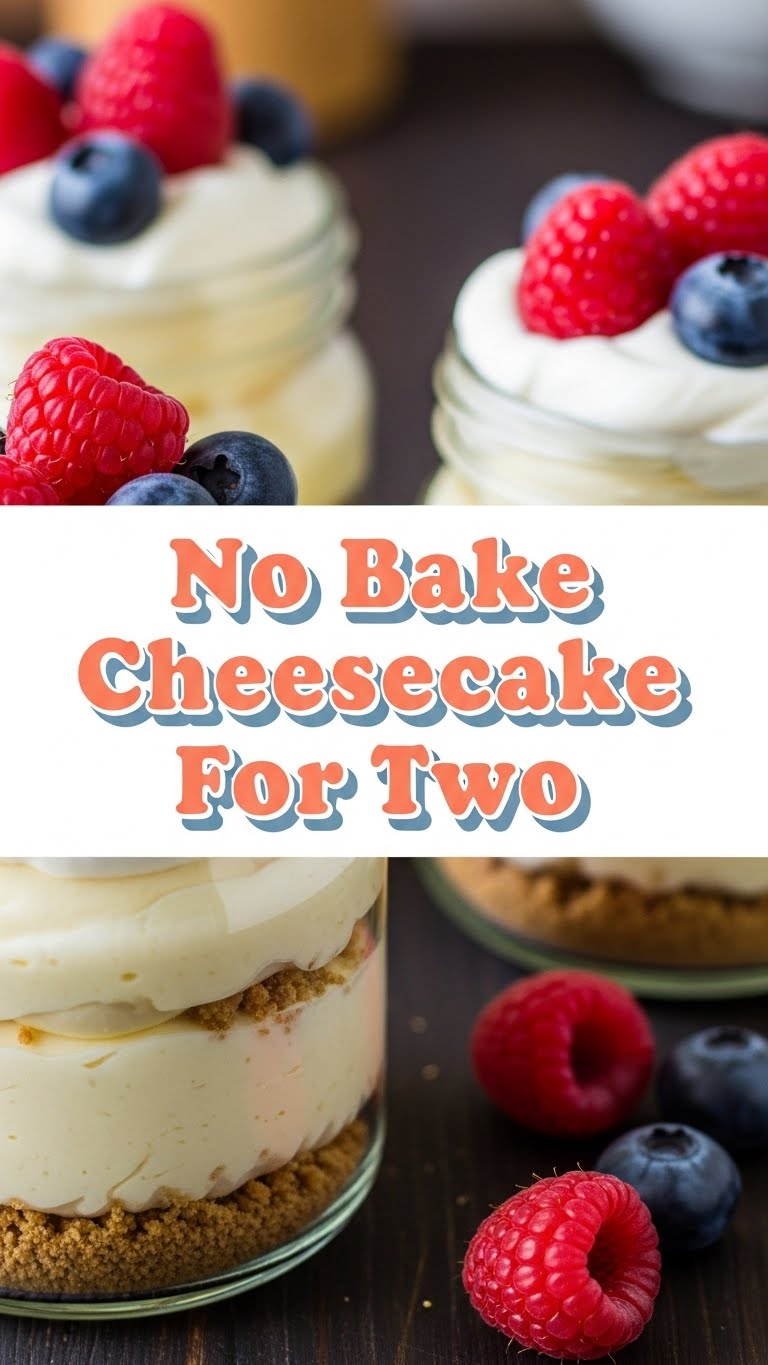 No Bake Cheesecake For Two