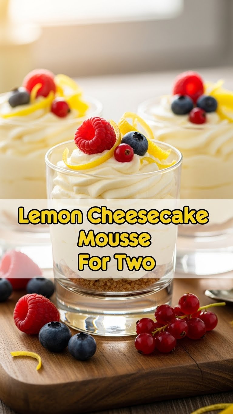 Lemon Cheesecake Mousse For Two
