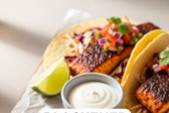 Blackened Salmon Tacos For Two
