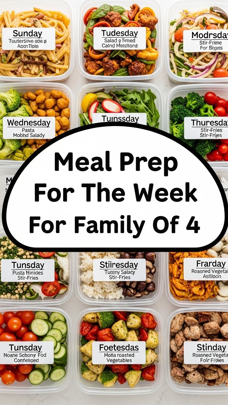 Meal Prep For The Week For Family Of 4