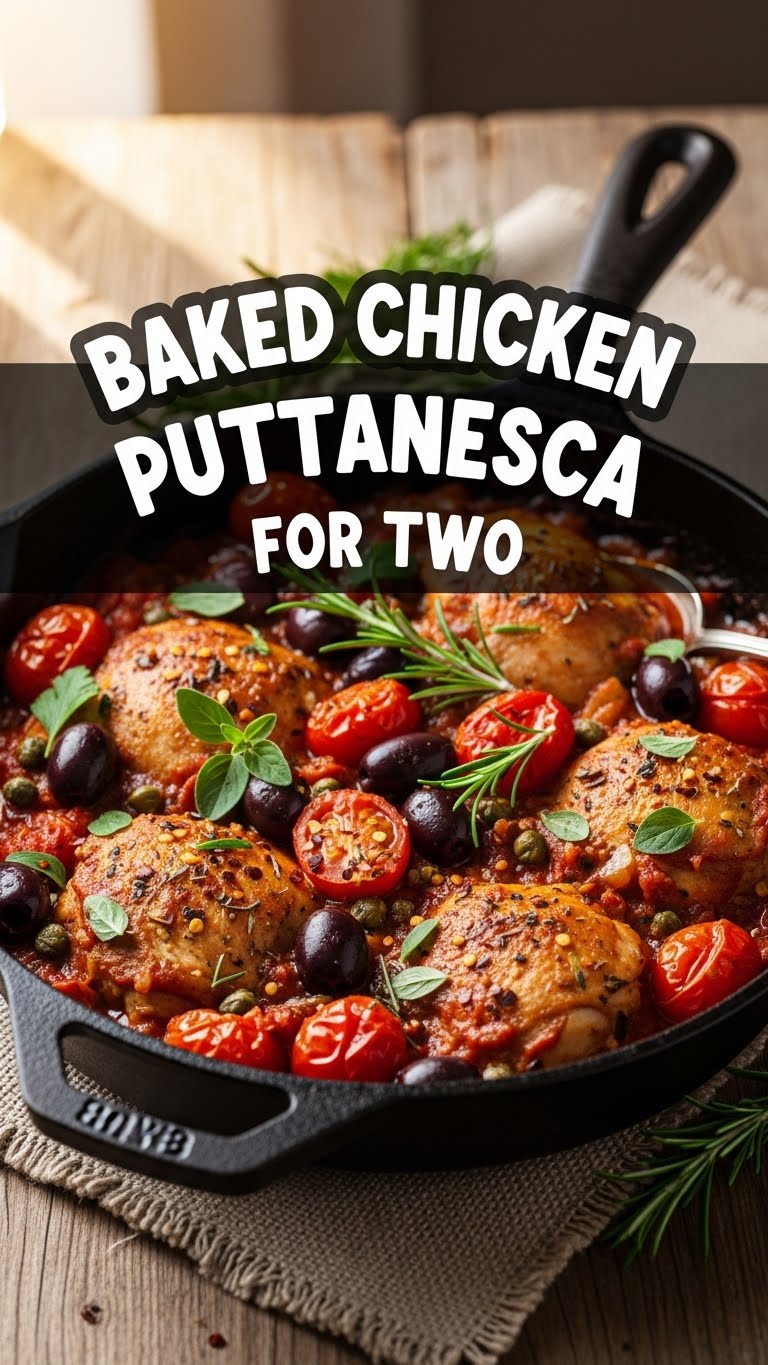 Baked Chicken Puttanesca For Two