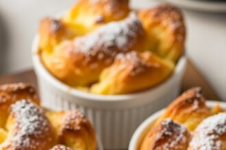 Croissant Bread Pudding For Two