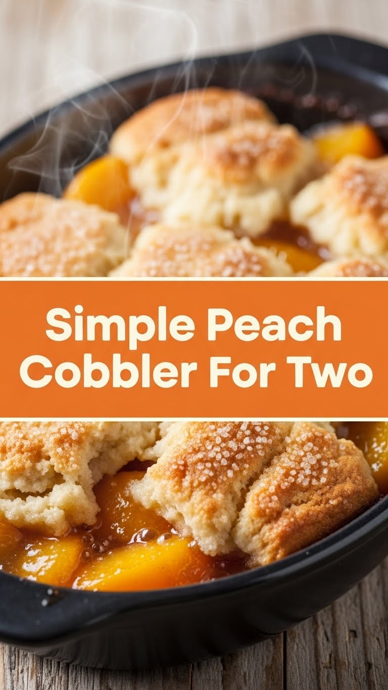 Simple Peach Cobbler For Two