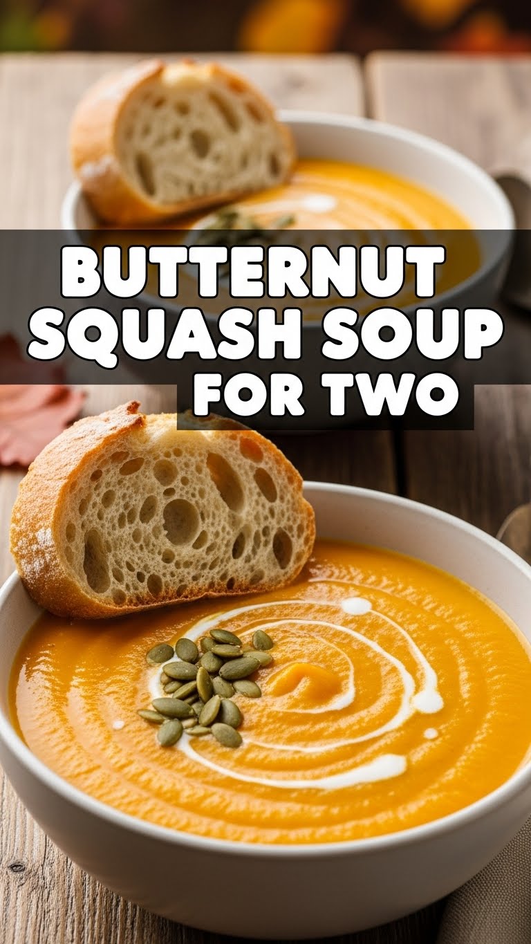 Butternut Squash Soup For Two
