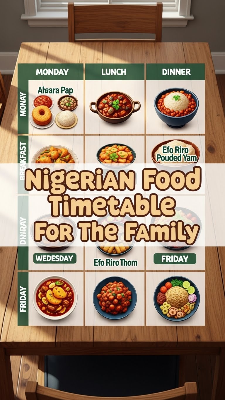 Nigerian Food Timetable For The Family