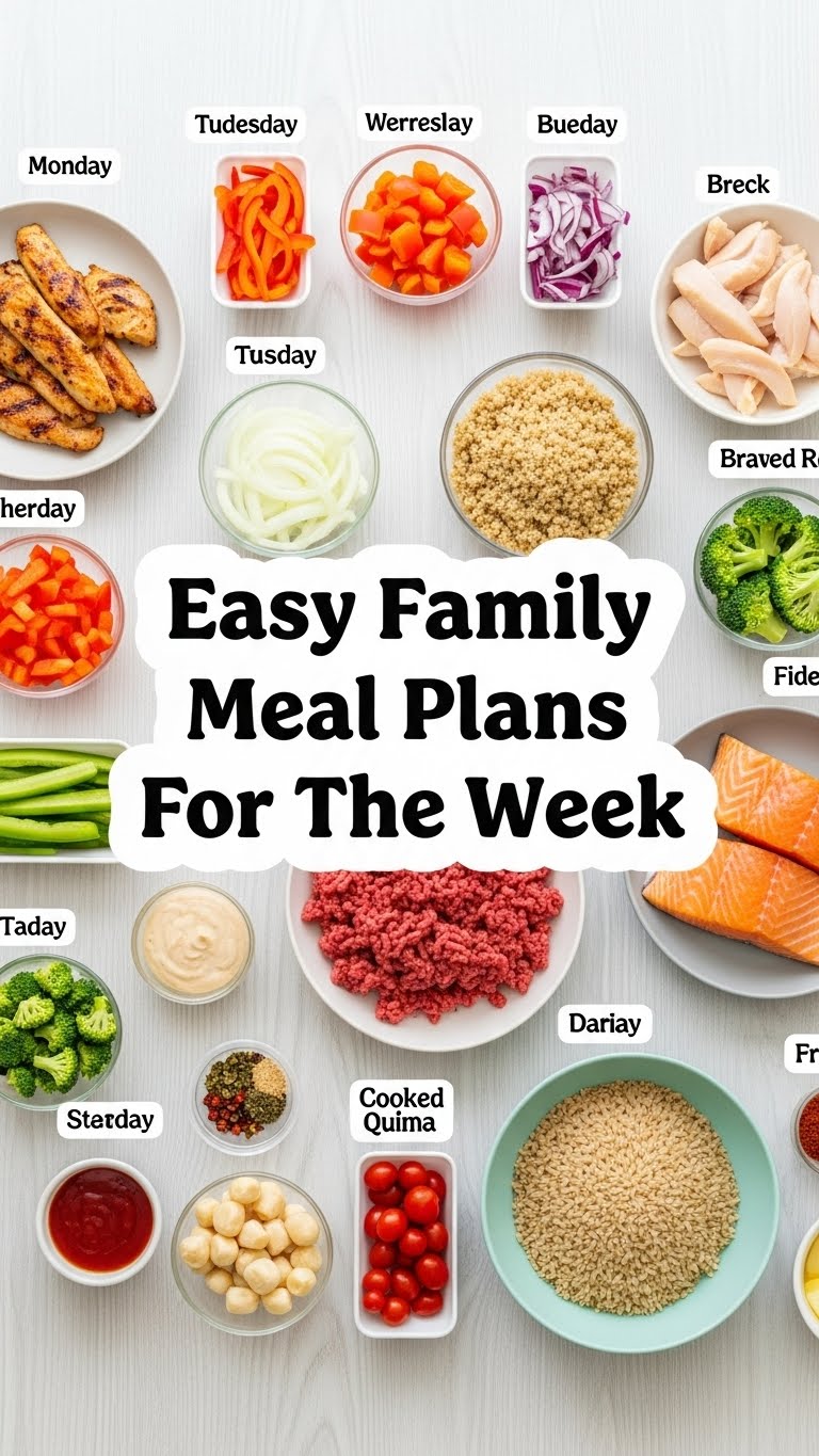 Easy Family Meal Plans For The Week