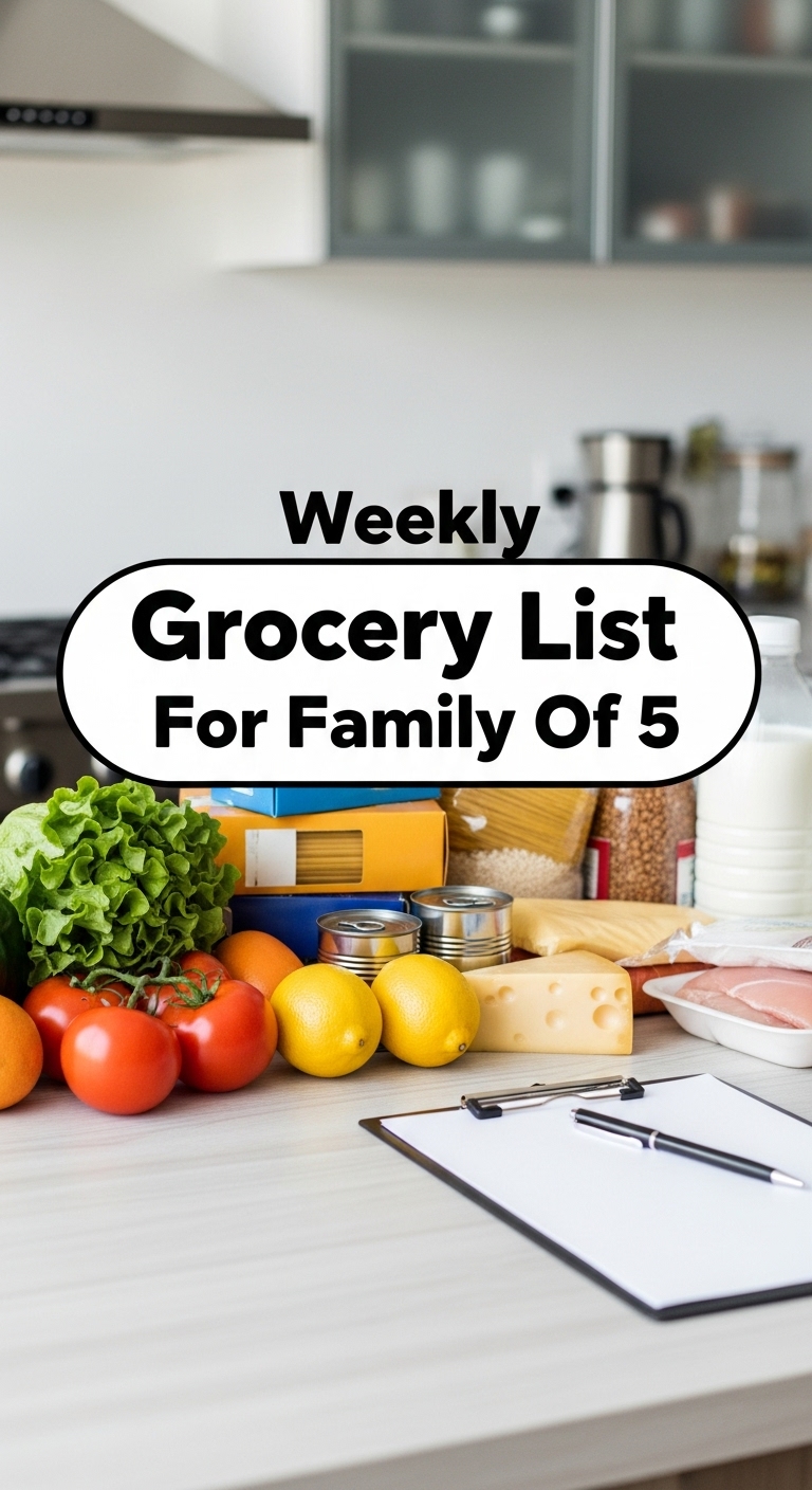 Weekly Grocery List For Family Of 5