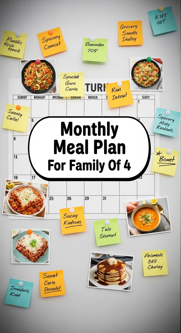 Monthly Meal Plan For Family Of 4