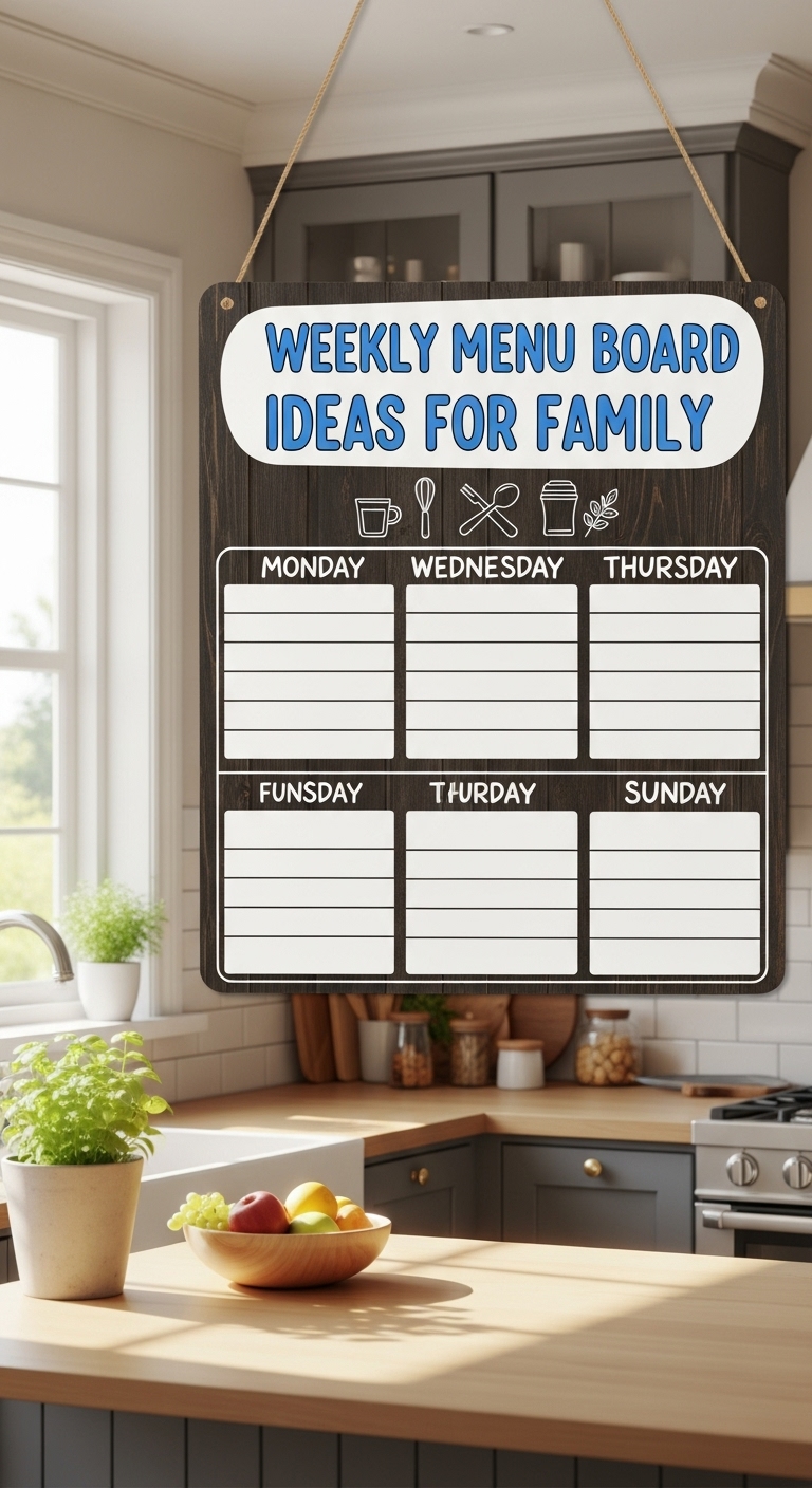 Weekly Menu Board Ideas For Family