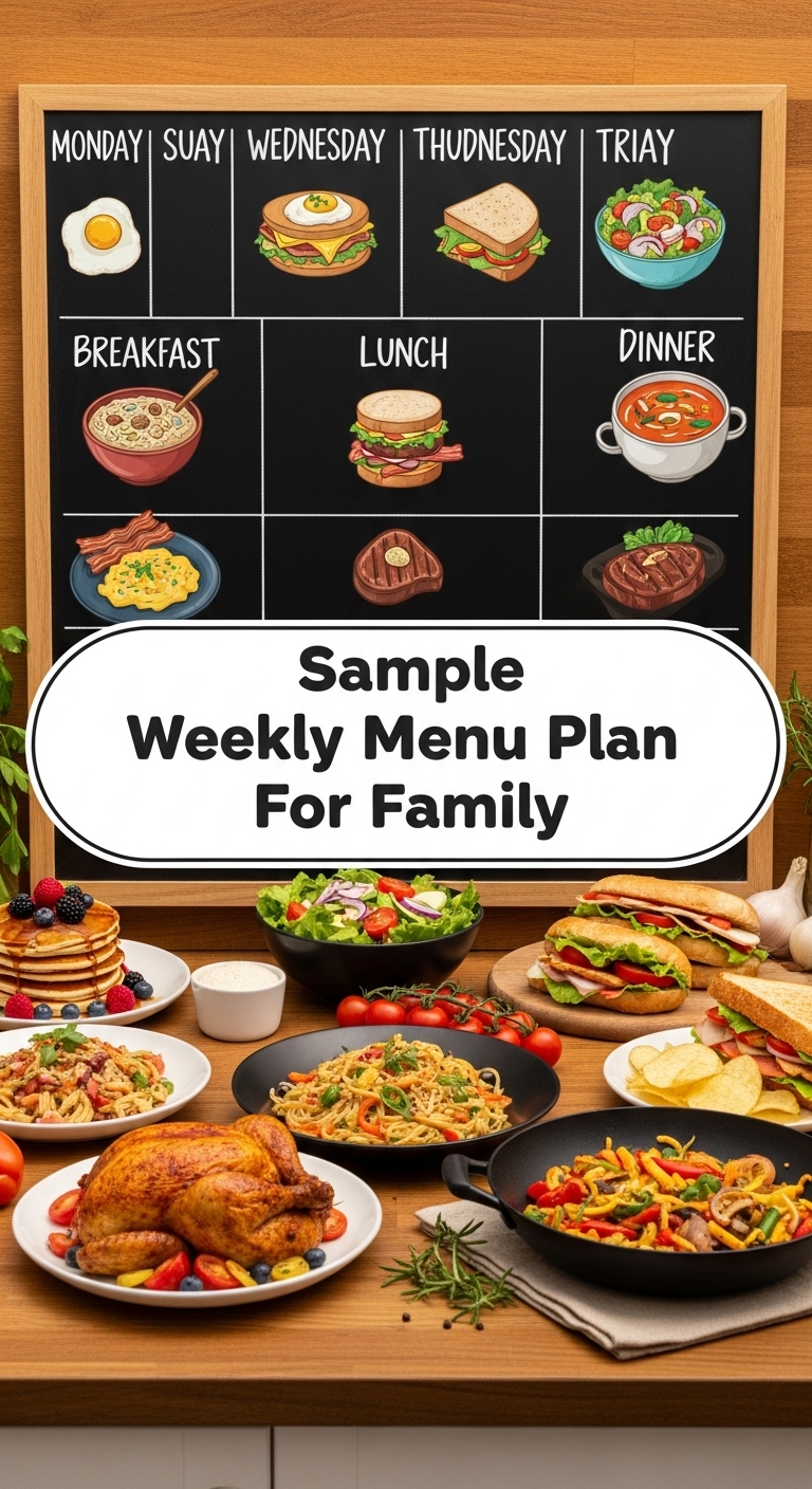 Sample Weekly Menu Plan For Family